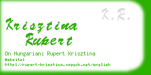 krisztina rupert business card